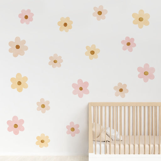 Bespoke Big Daisy flowers Wall Stickers - Wallpaper Stickers by Made of Sundays