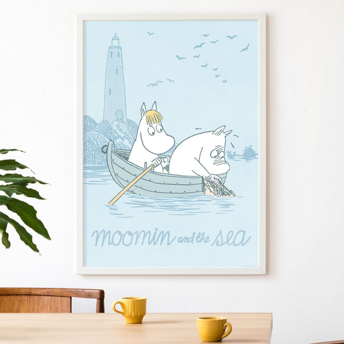 Moomin and the Sea, Moomin Comics Poster - Posters by Made of Sundays