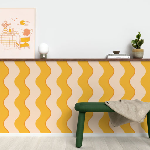 Udon Wiggle Bespoke Wallpaper - Peel & Stick Wallpapers by Made of Sundays