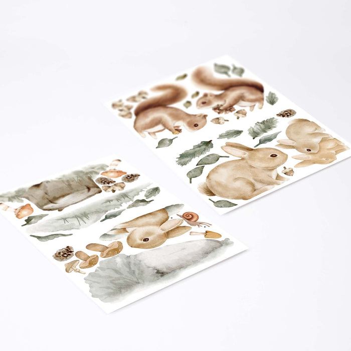 Animaux de la petite forêt nordique, Stickers muraux