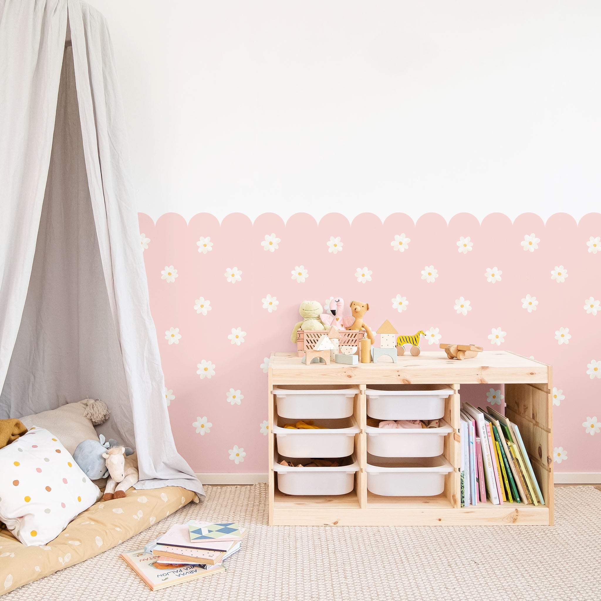 Cute Wall Stickers For Kids Rooms Made Of Sundays   Daisies Half Wall Made Of Sundays 911672 2048x2048 