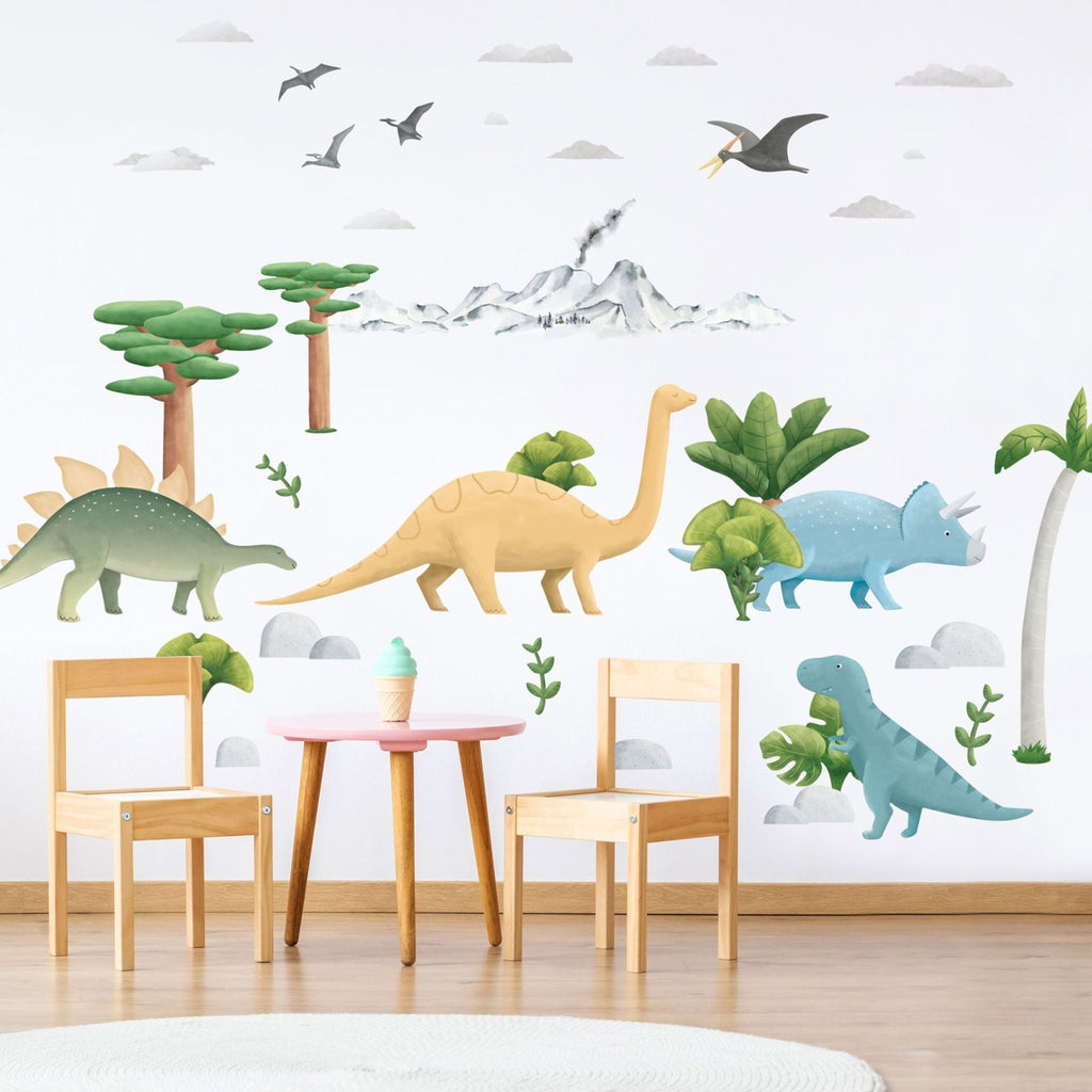 Dinosaur Stickers, Dinosaur Decoration, Dinosaur Decal, Dinosaur Theme,  Dinosaur Wall Decal, Brontosaurus Sticker, Jurassic Decals 