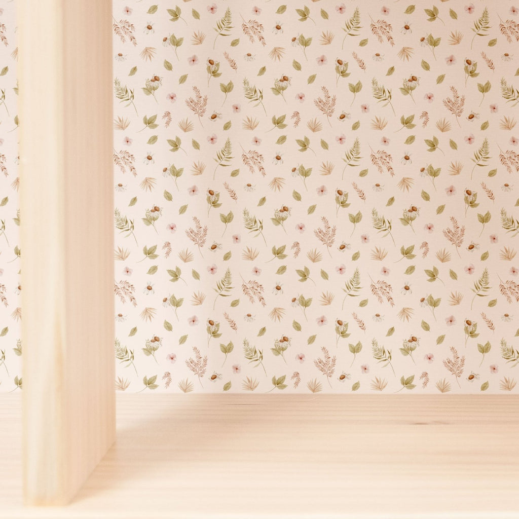 Dollhouse Wallpaper - Pink Floral Stripe by World Model Miniatures 35593 |  eBay