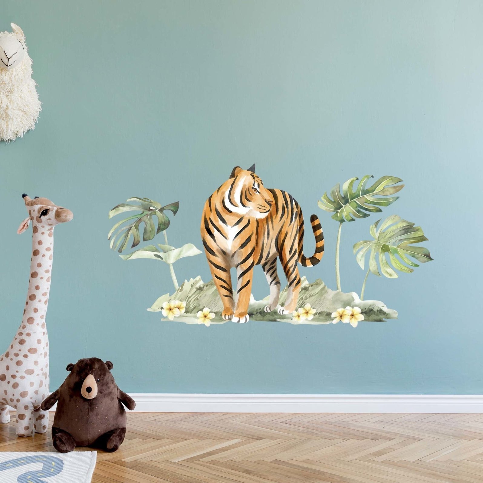 Big Tiger watercolour wall sticker for happy kids rooms — Made of Sundays