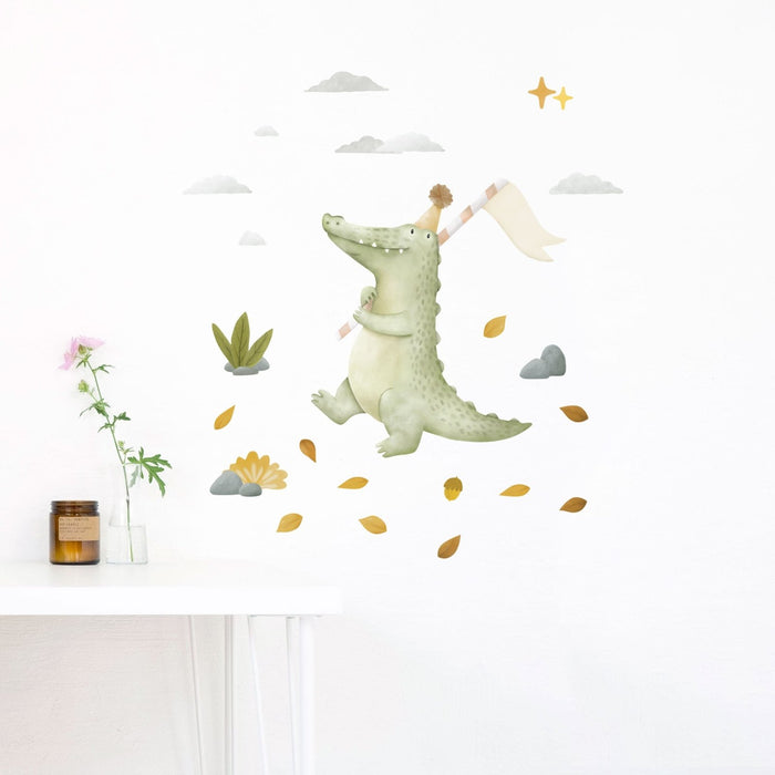 The cutest personalised crocodile sticker for wall of — Made rooms Sundays kids