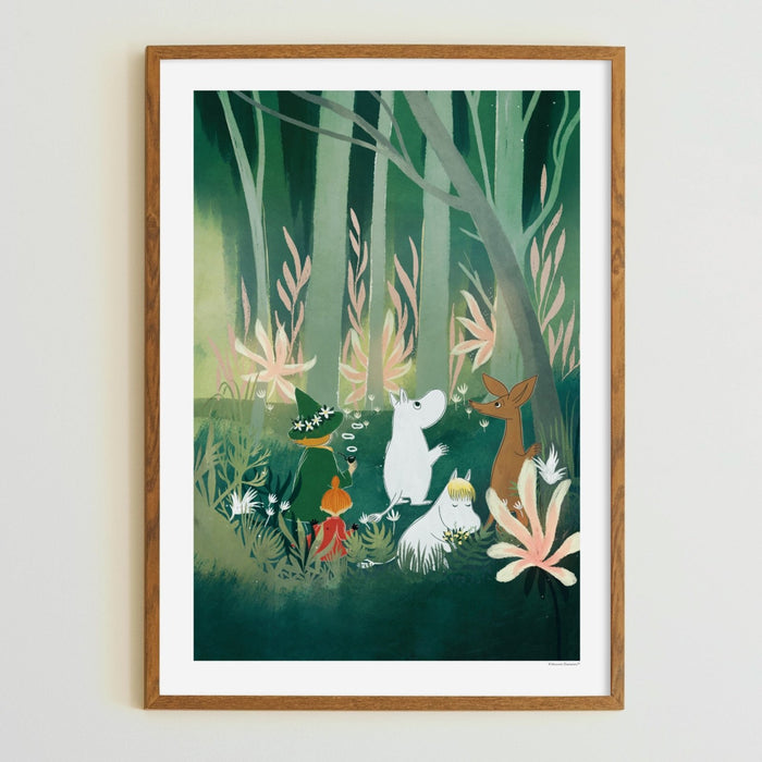 Affiche Moomin dans la forêt