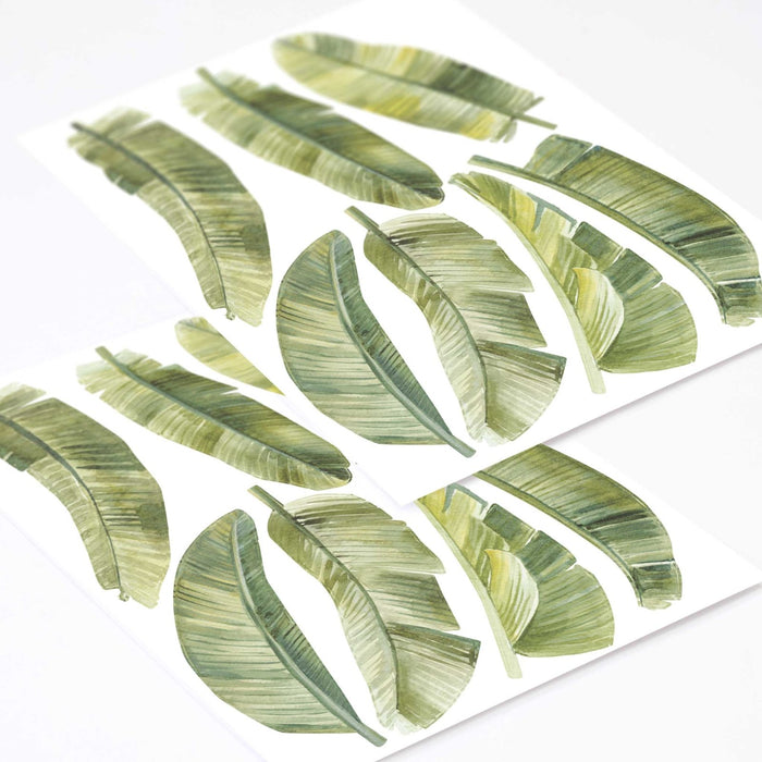 Kleine Aquarell-Palmblätter-Wandaufkleber